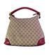 Miss GG Hobo, &pound;395, Handbags, Beige/Red, Canvas/Leather, Front view